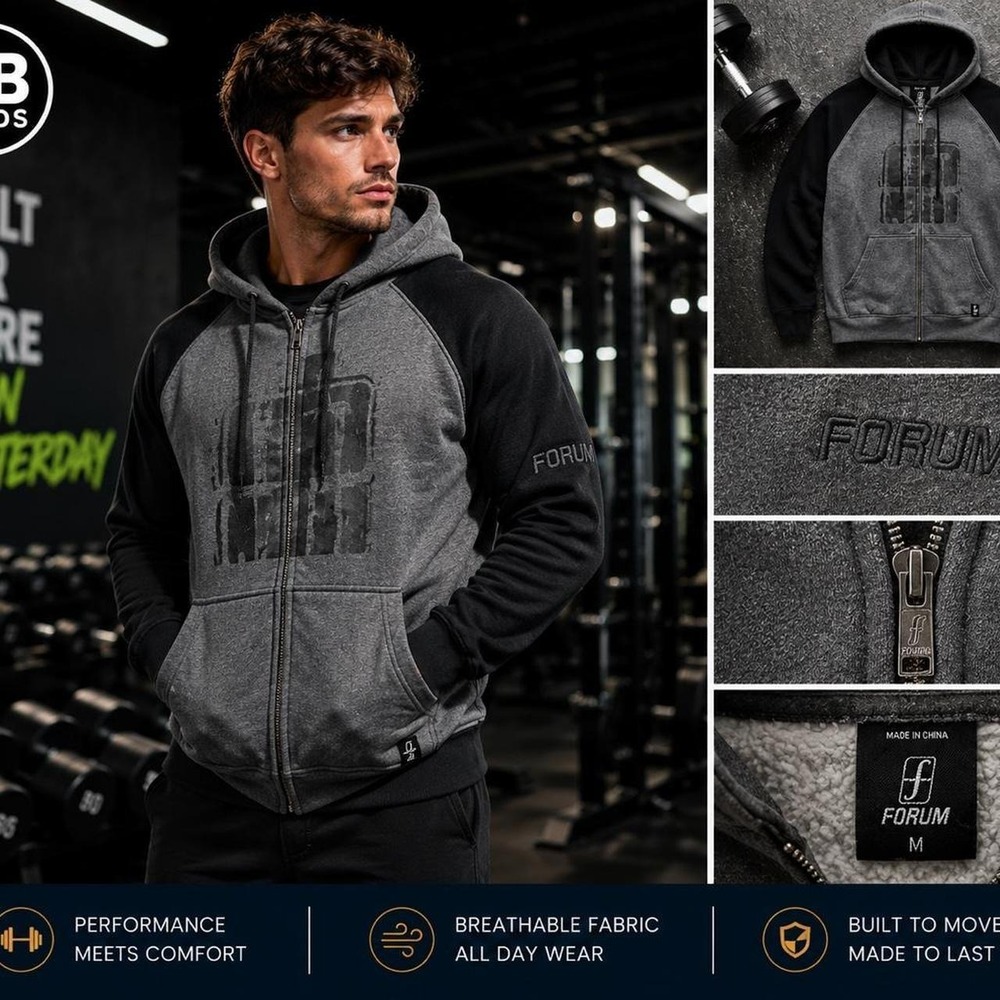 Forum‎ Sherpa Lined Zip Hoodie